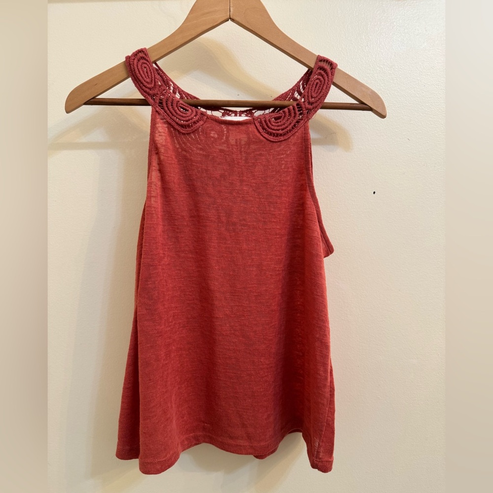 H&M Terra Cotta Embroidered Tank
